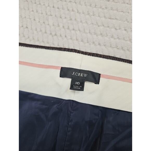 J Crew Pants Womens 16 Wool Blend Houndstooth Dress Pants - Picture 5 of 8